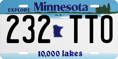 MN license plate 232TTO