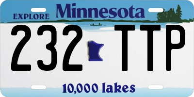 MN license plate 232TTP