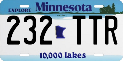 MN license plate 232TTR