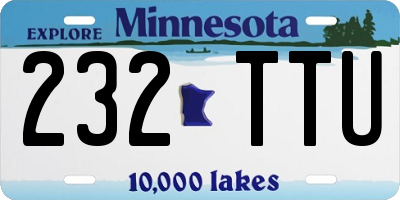 MN license plate 232TTU