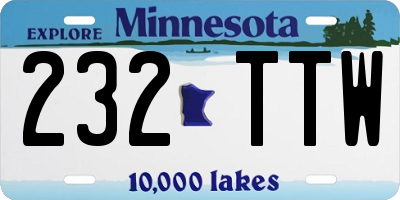 MN license plate 232TTW