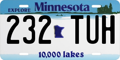MN license plate 232TUH