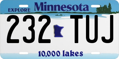 MN license plate 232TUJ