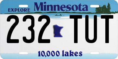 MN license plate 232TUT