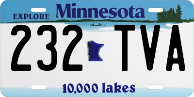 MN license plate 232TVA