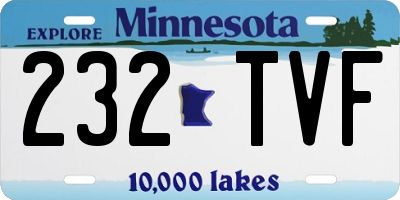 MN license plate 232TVF
