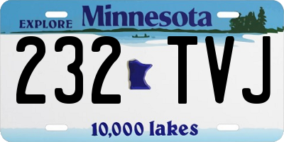 MN license plate 232TVJ