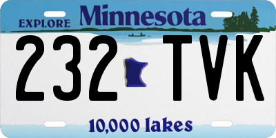 MN license plate 232TVK