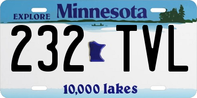 MN license plate 232TVL