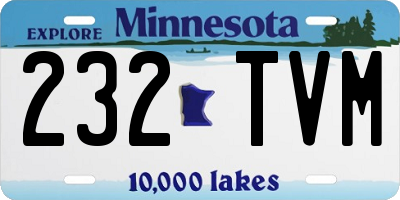 MN license plate 232TVM