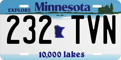 MN license plate 232TVN