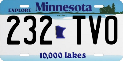 MN license plate 232TVO