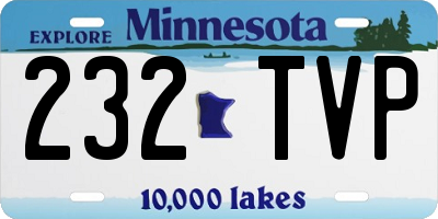 MN license plate 232TVP