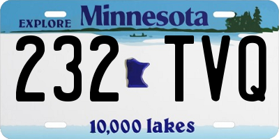 MN license plate 232TVQ
