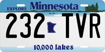 MN license plate 232TVR