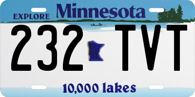 MN license plate 232TVT