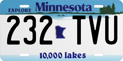 MN license plate 232TVU