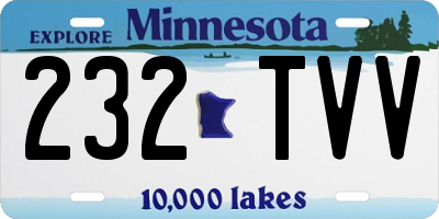 MN license plate 232TVV