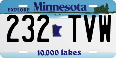 MN license plate 232TVW
