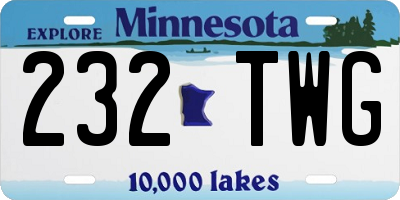 MN license plate 232TWG