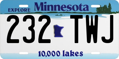 MN license plate 232TWJ