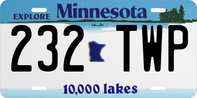 MN license plate 232TWP