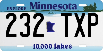 MN license plate 232TXP