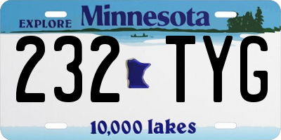MN license plate 232TYG