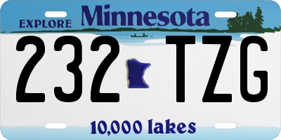 MN license plate 232TZG