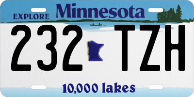 MN license plate 232TZH