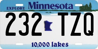 MN license plate 232TZQ