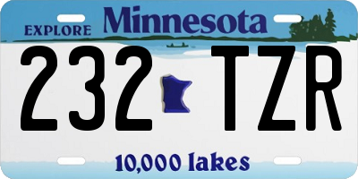 MN license plate 232TZR