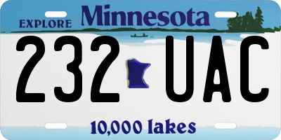 MN license plate 232UAC