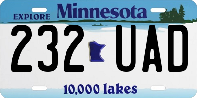 MN license plate 232UAD