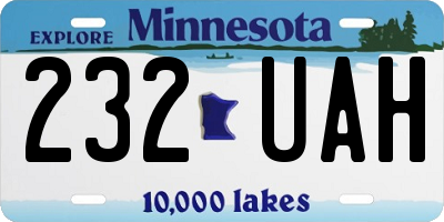 MN license plate 232UAH