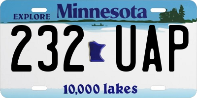 MN license plate 232UAP