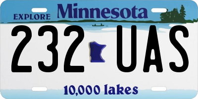MN license plate 232UAS