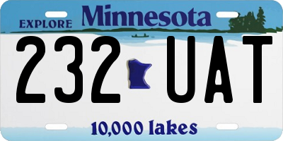 MN license plate 232UAT