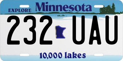 MN license plate 232UAU