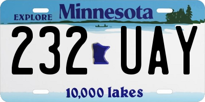 MN license plate 232UAY