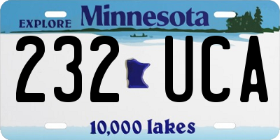 MN license plate 232UCA