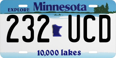 MN license plate 232UCD