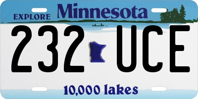 MN license plate 232UCE