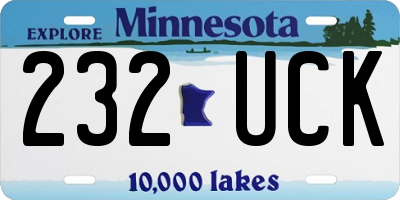 MN license plate 232UCK