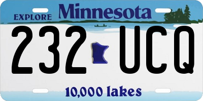 MN license plate 232UCQ