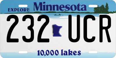 MN license plate 232UCR