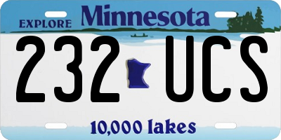 MN license plate 232UCS