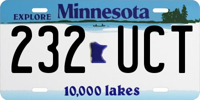 MN license plate 232UCT
