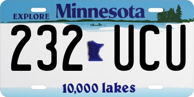 MN license plate 232UCU