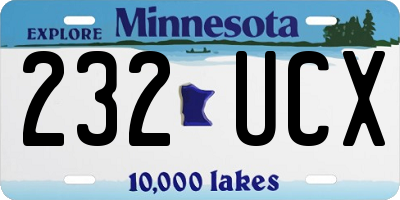 MN license plate 232UCX